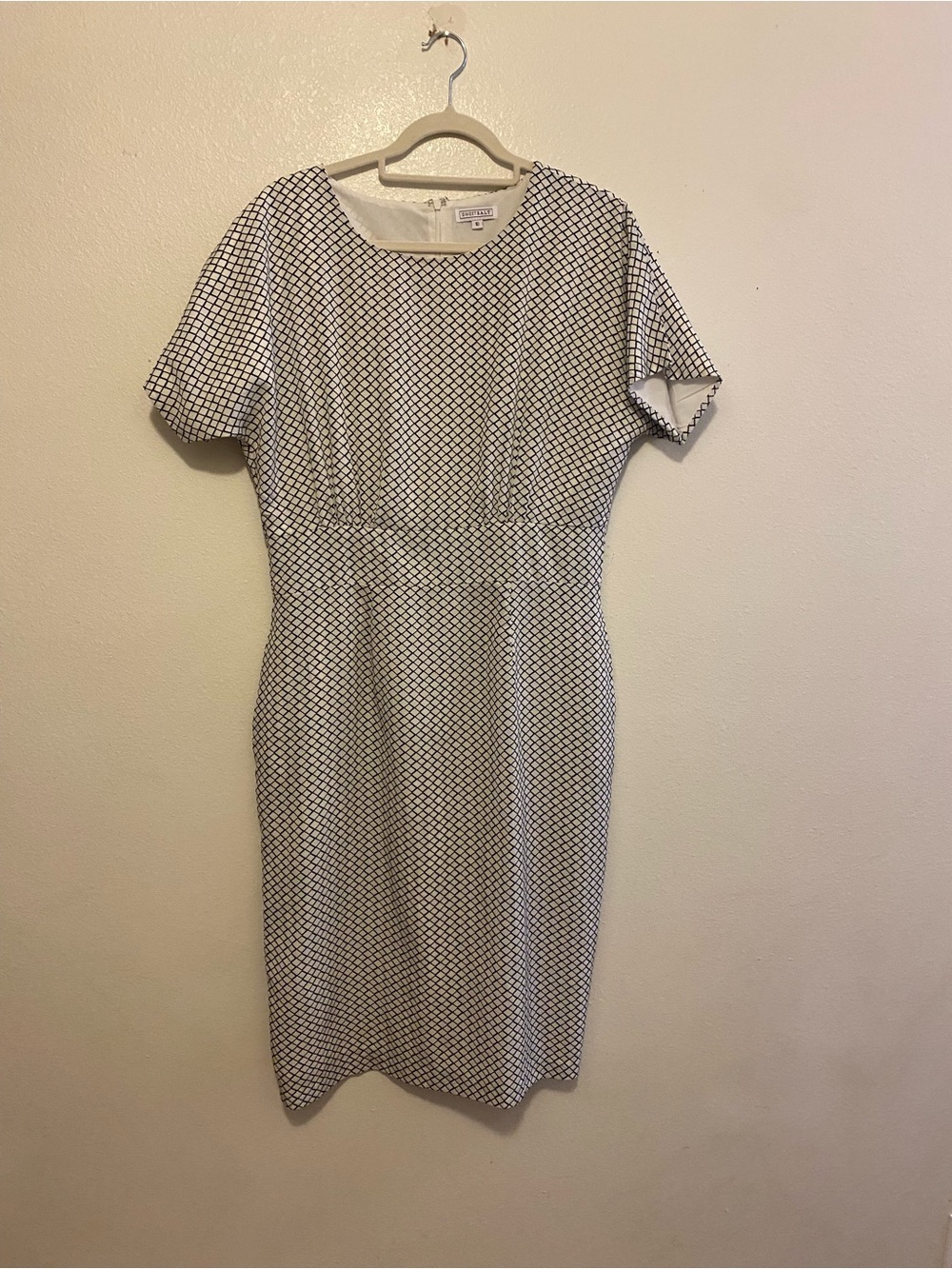 Black & White Geometric Midi Dress
